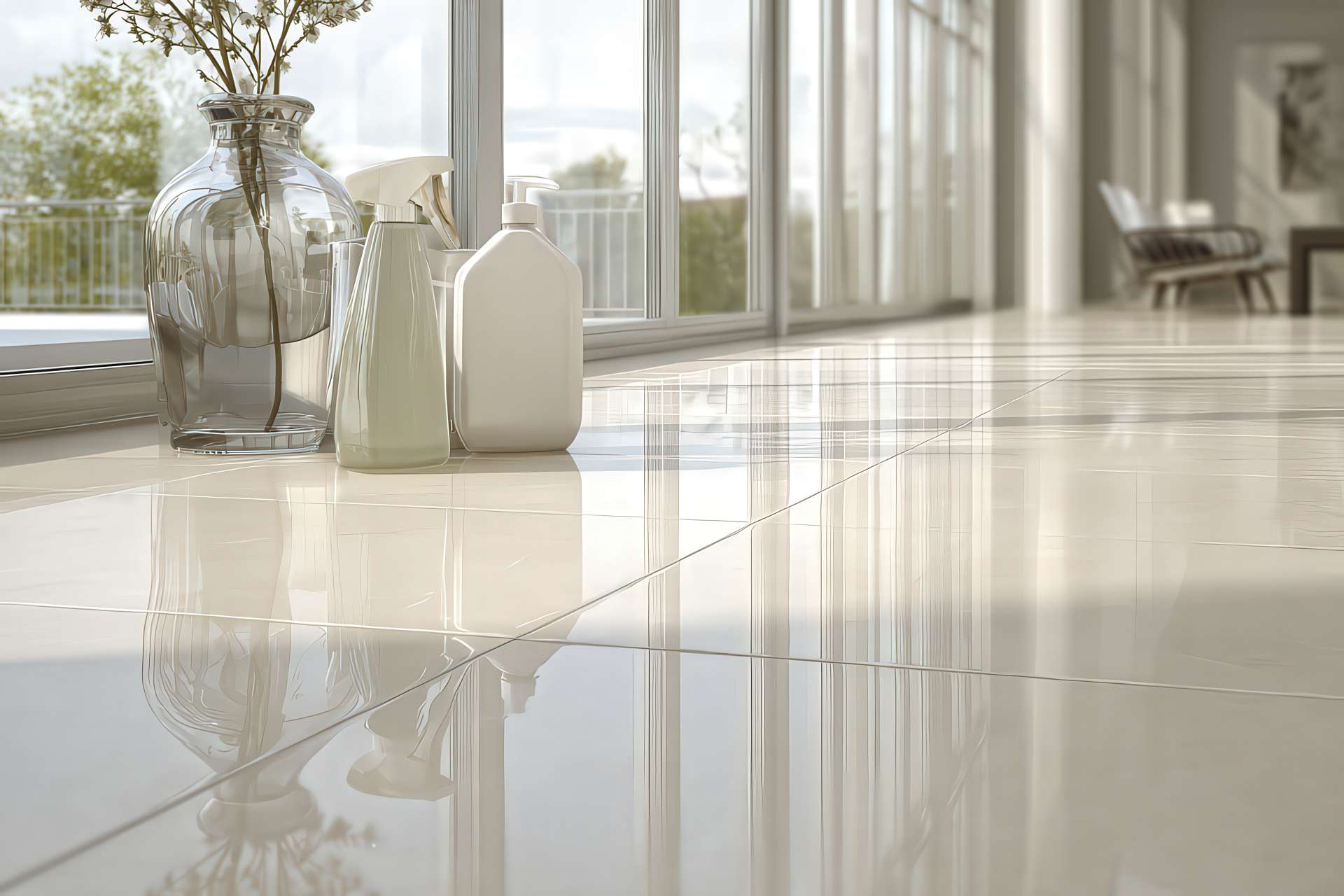 Gres lucido da interno trattato e pulito con cura