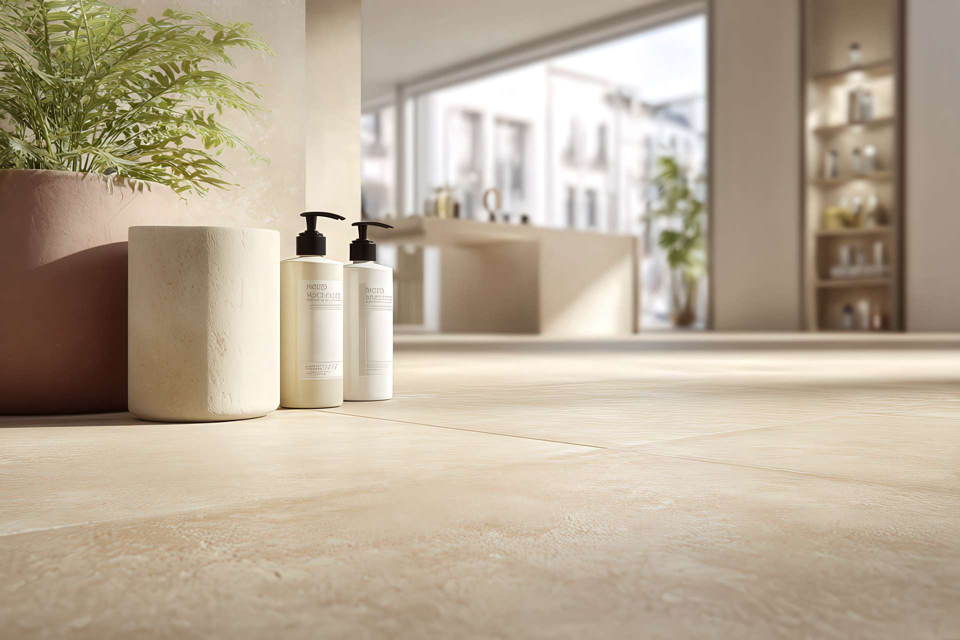 Gres strutturato da interno pulito e protetto con effetto satinato