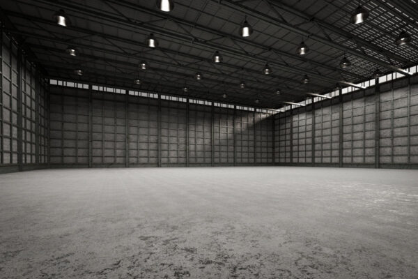 pulire il pavimento in cemento del garage