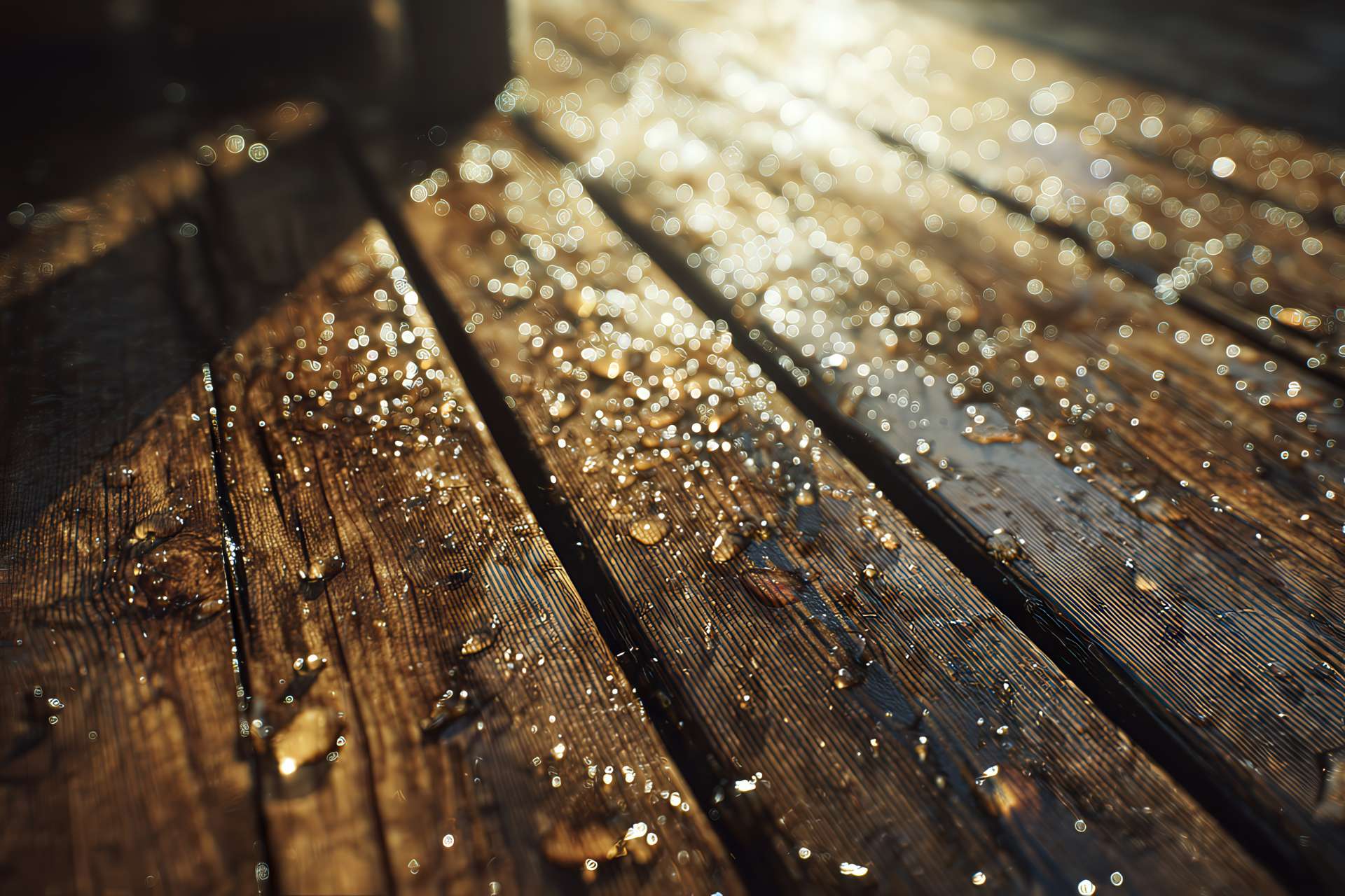 Tavolato in legno trattato e ben conservato al sole