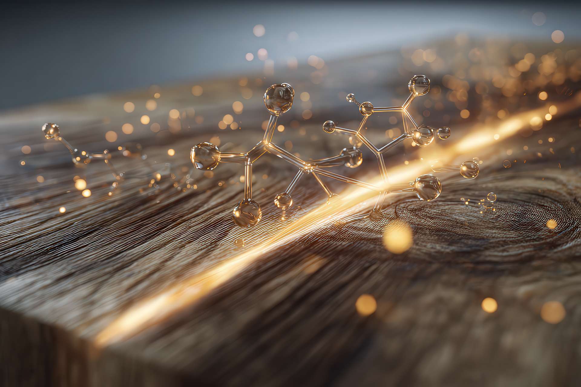 Trattamento eco-chimico su superficie in legno con texture esaltata