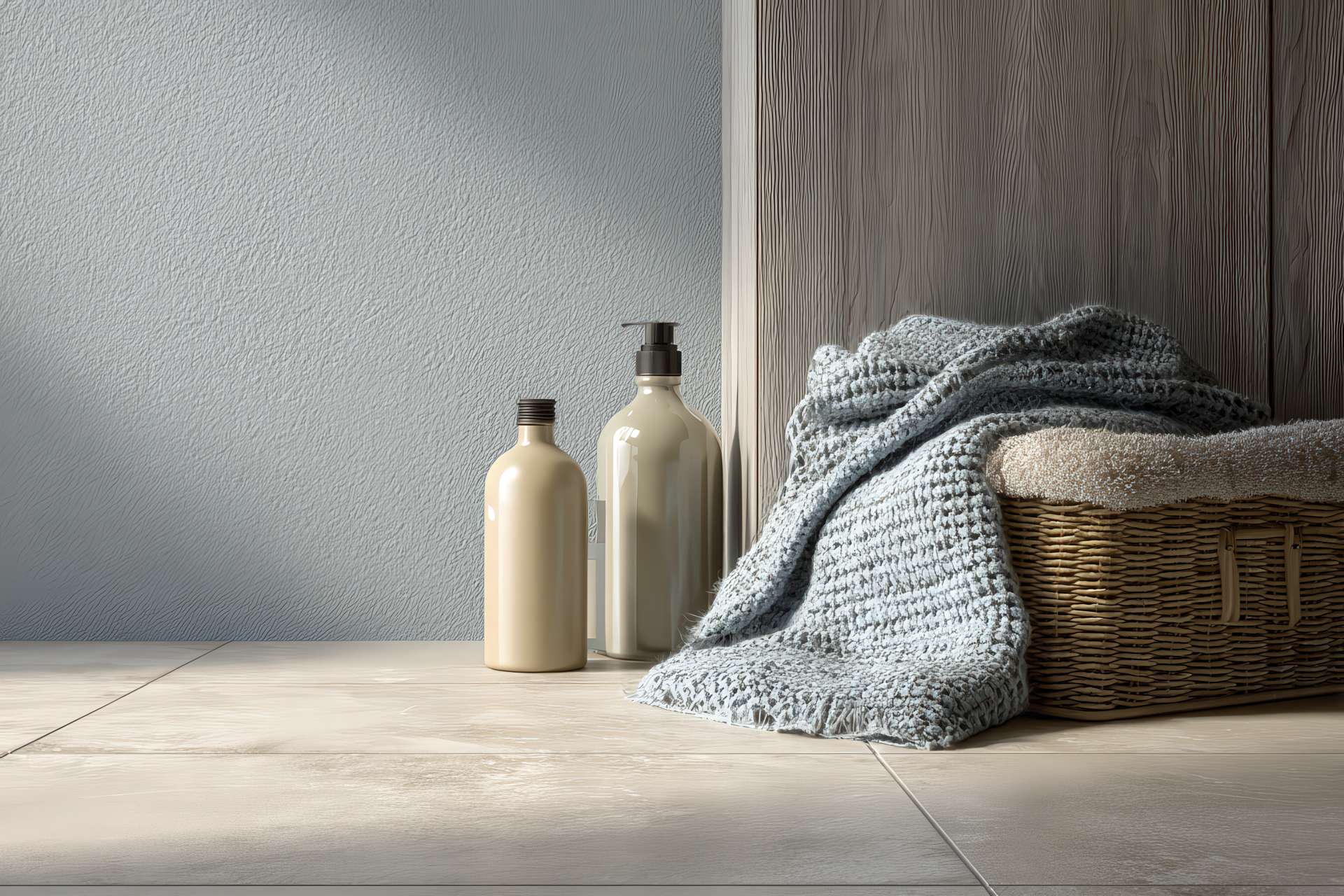 Dettaglio di superficie pulita con strumenti semplici